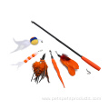 Four-section telescopic feather replacement cat teaser set